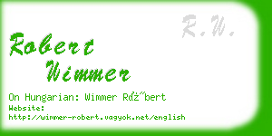 robert wimmer business card